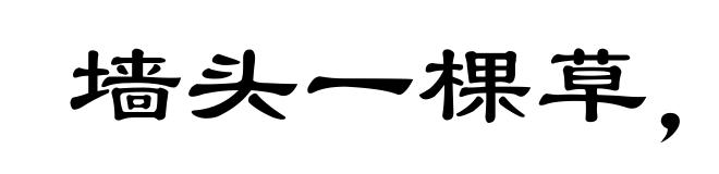 墙头一棵草，风吹两边倒
