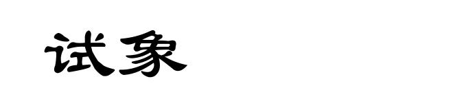 试象