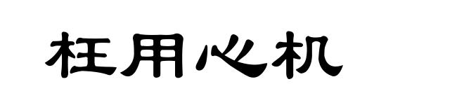 枉用心机