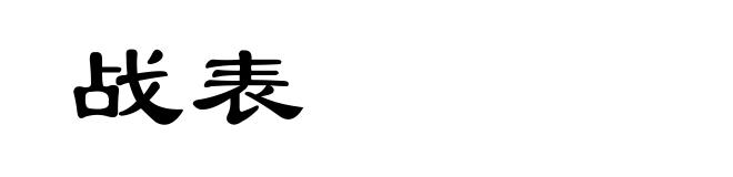 战表
