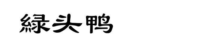緑头鸭