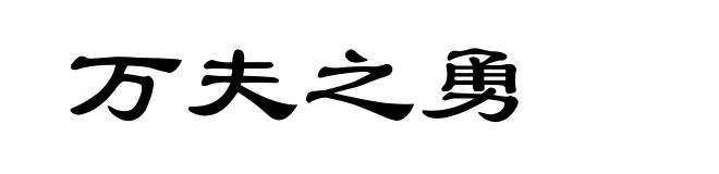万夫之勇