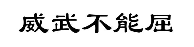 威武不能屈