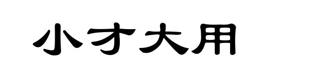 小才大用