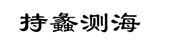 持蠡测海