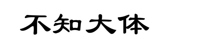 不知大体