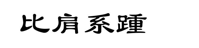 比肩系踵
