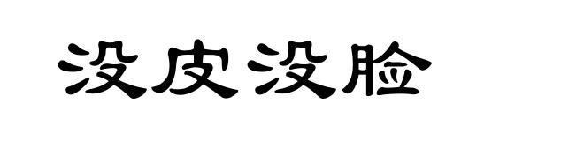 没皮没脸