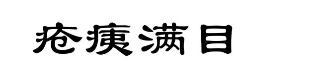 疮痍满目