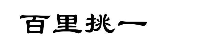 百里挑一