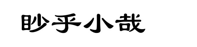 眇乎小哉