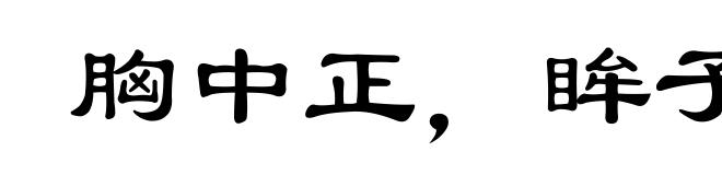 胸中正,眸子瞭