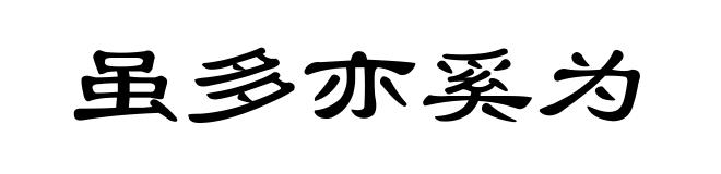 虽多亦奚为