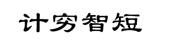 计穷智短