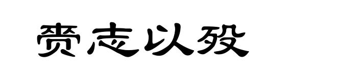 赍志以殁