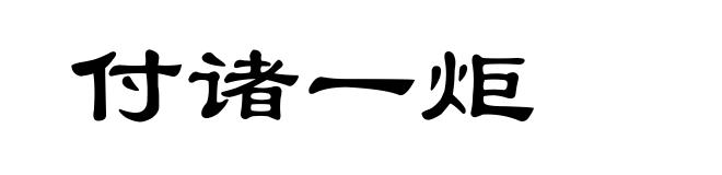 付诸一炬