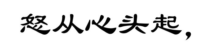 怒从心头起，恶向胆边生