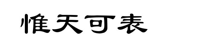 惟天可表