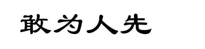 敢为人先