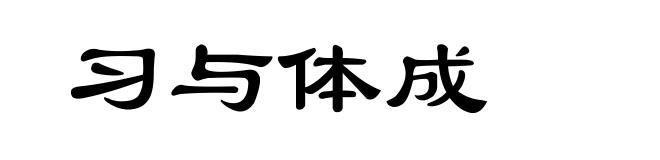 习与体成