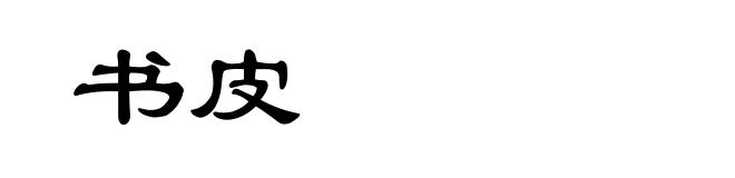书皮