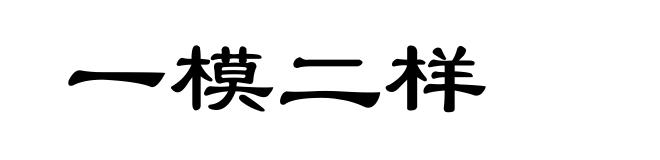 一模二样