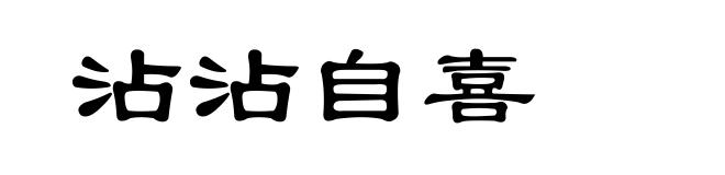 沾沾自喜