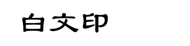 白文印