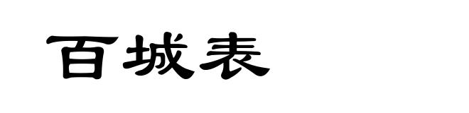 百城表