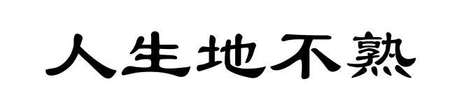 人生地不熟