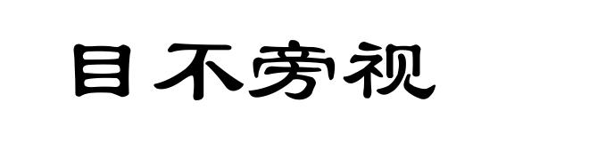 目不旁视