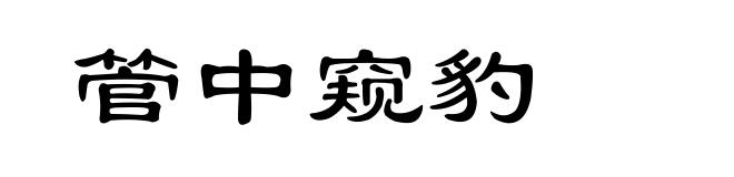 管中窥豹