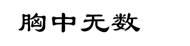 胸中无数