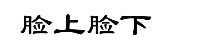 脸上脸下