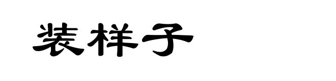 装样子