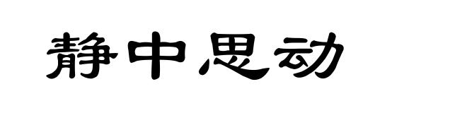 静中思动