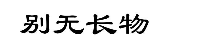 别无长物