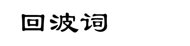回波词