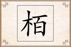栢怎么写