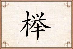 榉怎么写