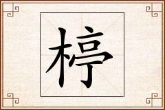 楟怎么写