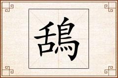 鴰怎么写