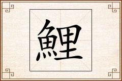 鯉怎么写