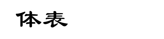 体表